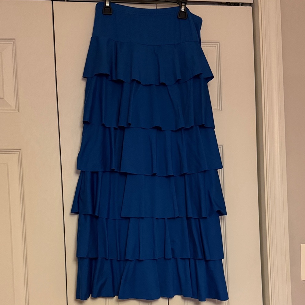 Chic Royal Blue Tiered Skirt for Kids